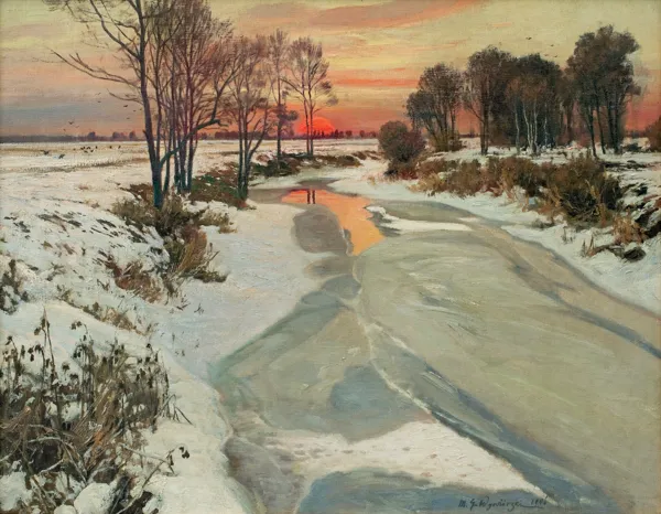 Michał Gorstkin Wywiórski, ZIMOWY ZACHÓD, 1906