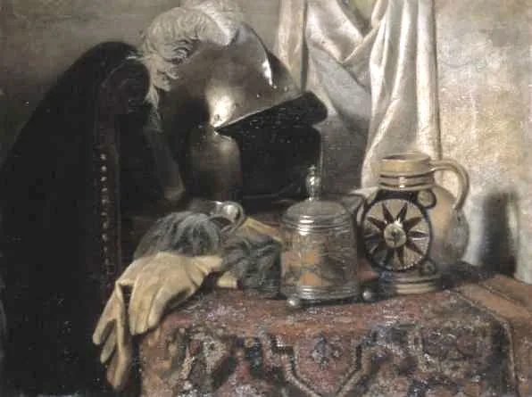 Anna Maria Wirth, Martwa natura z hełmem, 1870