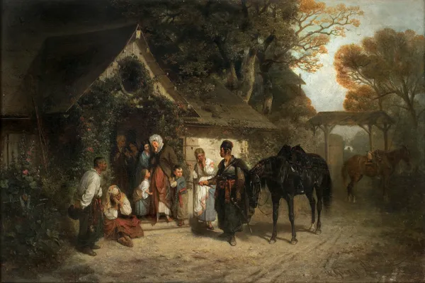Maksymilian Gierymski, POWRÓT BEZ PANA [POWRÓT SŁUGI BEZ PANA], 1868