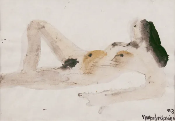 Stanisław Młodożeniec, Akt leżący, 1973