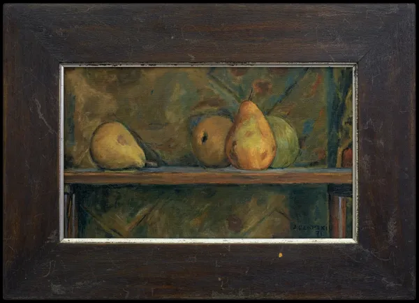 Józef Czapski, GRUSZKI NA STOLE, 1971