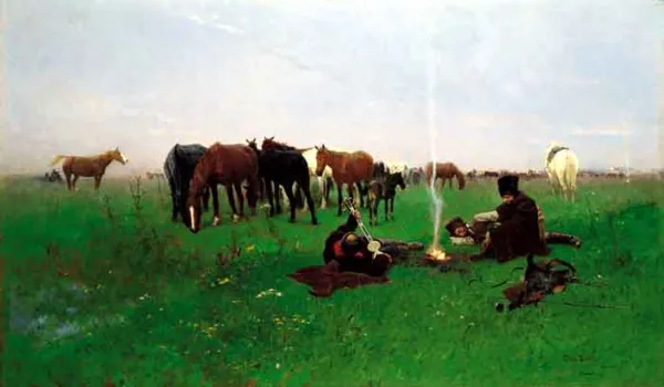 Józef Brandt, Tabuńczycy przy ognisku