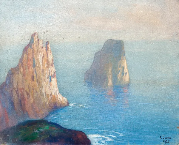 Soter Jaxa-Małachowski, U BRZEGÓW CAPRI. SKAŁY FARAGLIONI, 1925