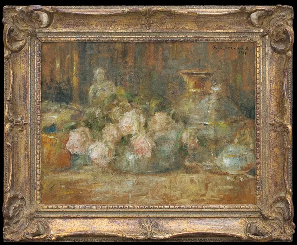 Olga Boznańska, MARTWA NATURA Z RÓŻAMI, 1918