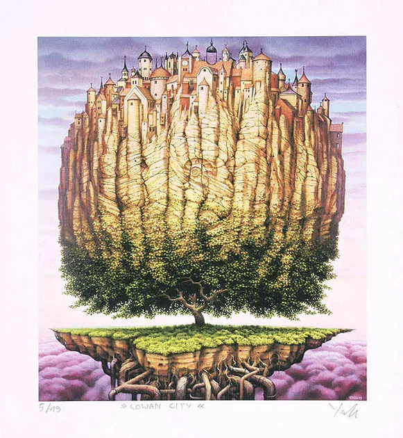 Jacek Yerka, Cowan City, 1993