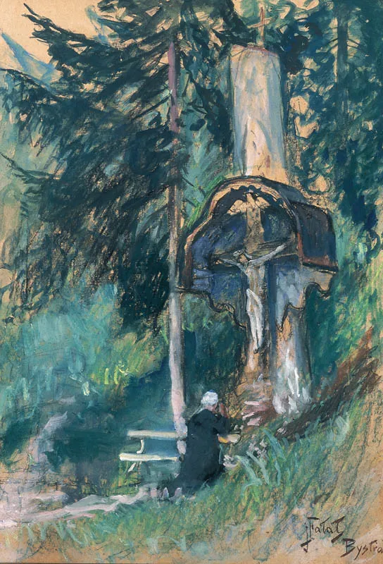 Julian Fałat, 56. Przed kapliczką, lata 1910-1915