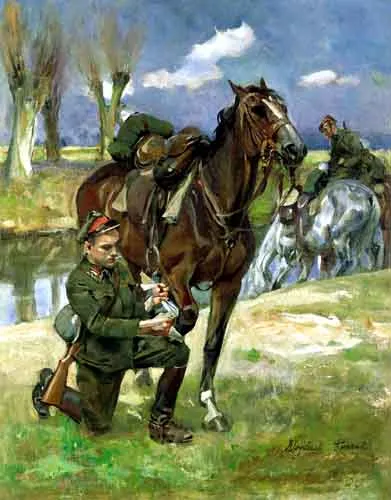 Wojciech Kossak, Pomoc przyjaciela