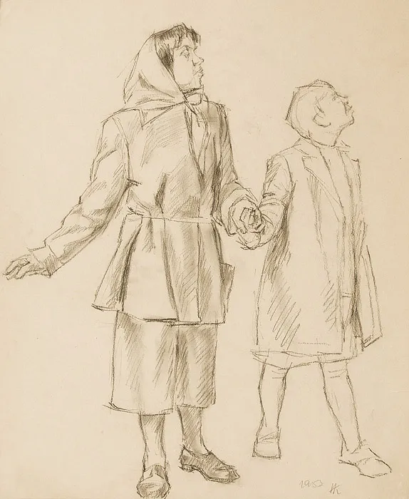 Helena Krajewska, Kobieta z chłopcem, 1953