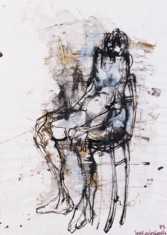 Stanisław Młodożeniec, Akt na krześle, 1973