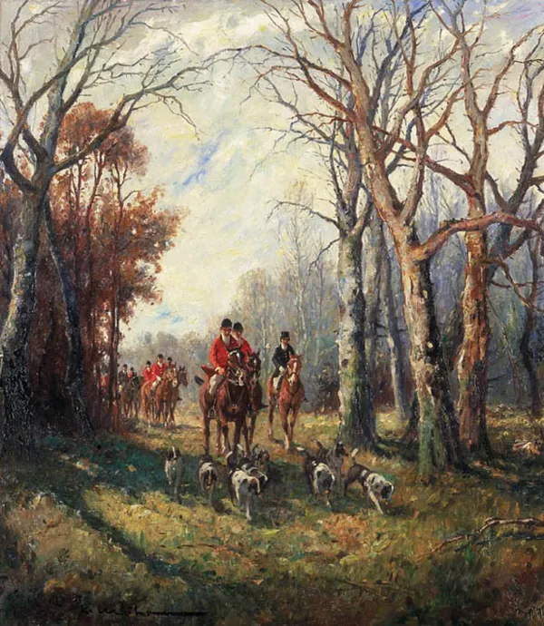 Karl Mohr, Na polowanie par force, ok. 1950