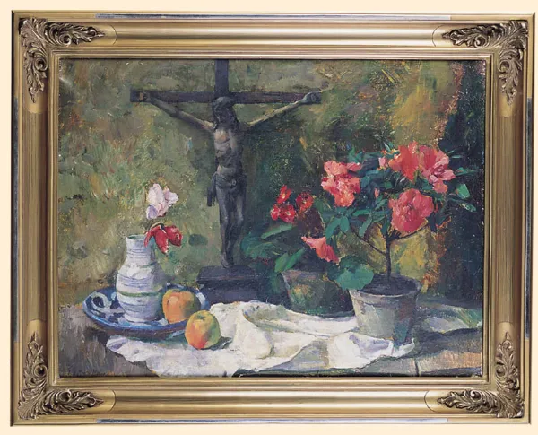 Erich Martin Müller, MARTWA NATURA Z KWIATAMI I KRUCYFIKSEM