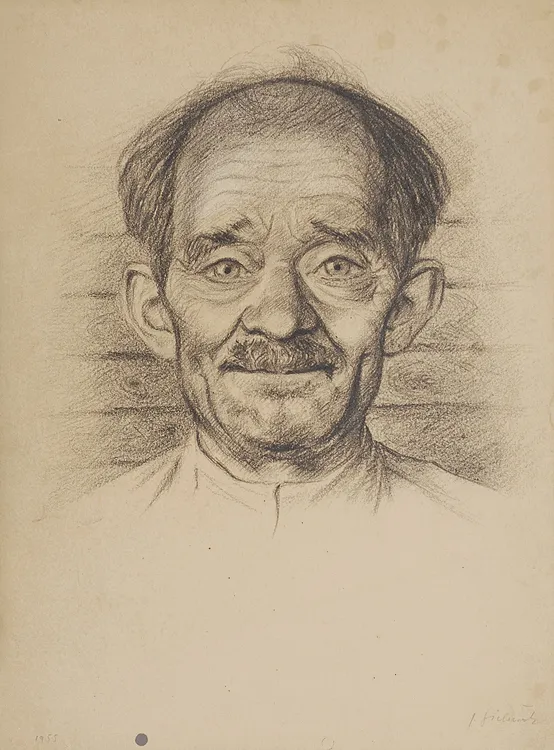 Józef Gielniak, Portret mężczyzny, 1955