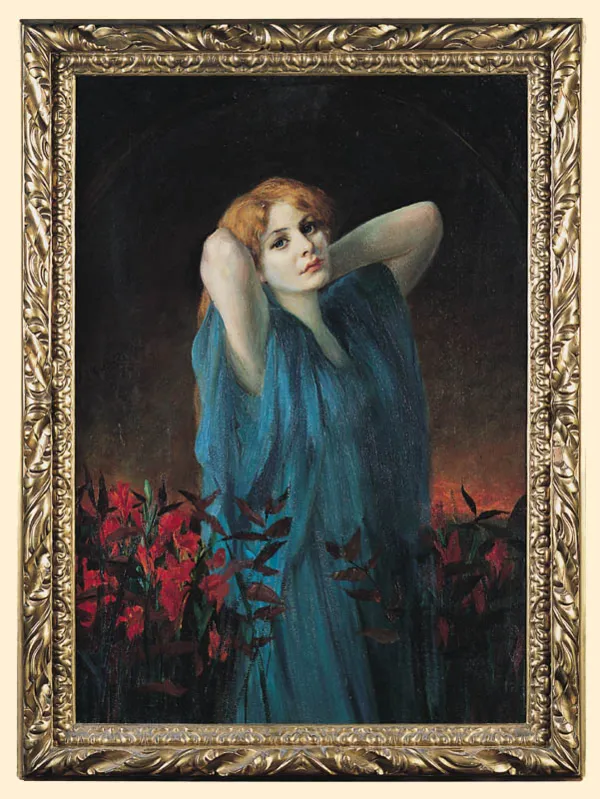 Luma von  Flesch-Brunningen Csúzy, DZIEWCZYNA WŚRÓD KWIATÓW, 1906