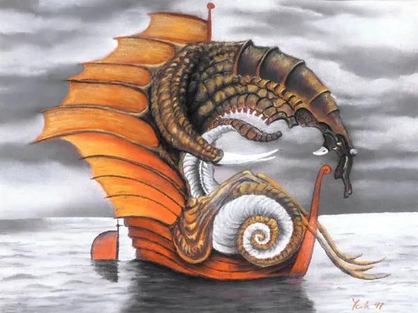 Jacek Yerka, Kompozycja fantastyczna, 1997