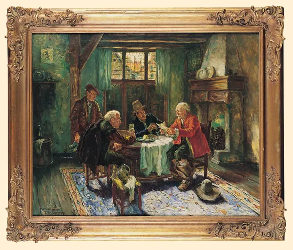 Oskar  Urbahn, CZYTANIE LISTU, ok. 1920