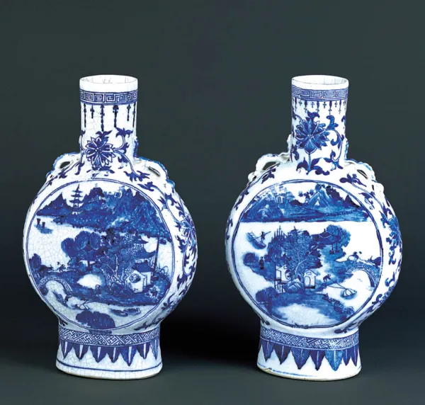 Autor nierozpoznany, PARA CHIŃSKICH WAZONÓW, poł. XIX w.