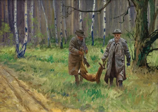 Michał Gorstkin Wywiórski, POLOWANIE W SAMOSTRZELU, 1913