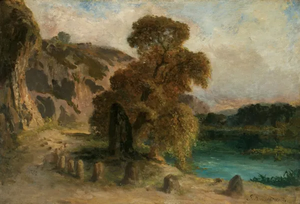 Teofil Kwiatkowski, PEJZAŻ Z DOLINY COUSIN KOŁO AVALLON, po 1880