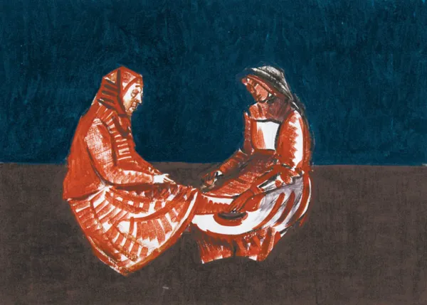 Jarosław Modzelewski, Dwie siedzące kobiety, 1998