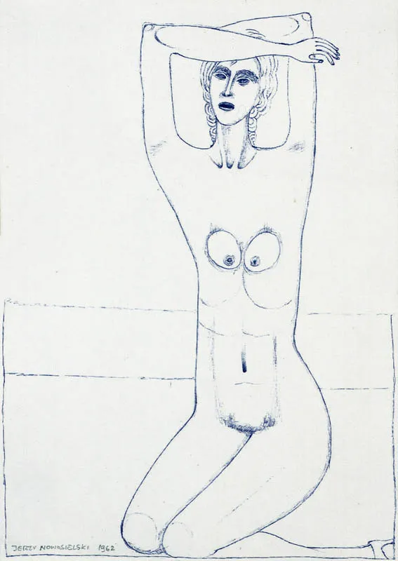 Jerzy Nowosielski, Akt klęczący, 1962
