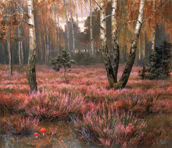 Józef Rapacki, Wrzosy i brzozy, 1909  