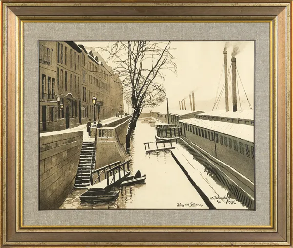 Odo (Otton) Dobrowolski, ŚNIEG NAD SEKWANĄ, 1911 