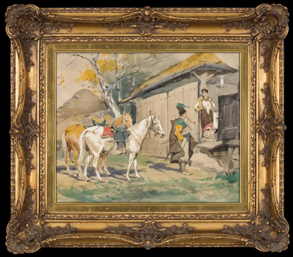 Józef Brandt, ZALOTY, połowa lat 70. XIX w.