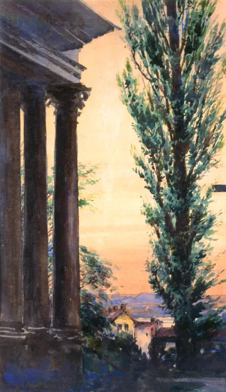 Józef Rapacki, Pejzaż włoski, 1890-1900