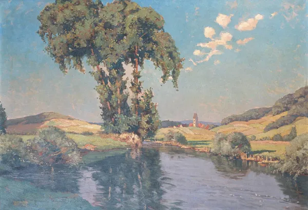 Franz Frankl, Pejzaż ze stawem, 1922