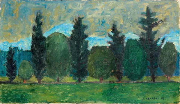 Józef Czapski, Pejzaż nad Sekwaną, 1957