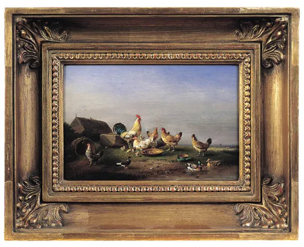 Francois Severdonck van, PTACTWO NA PODWÓRKU, 1886