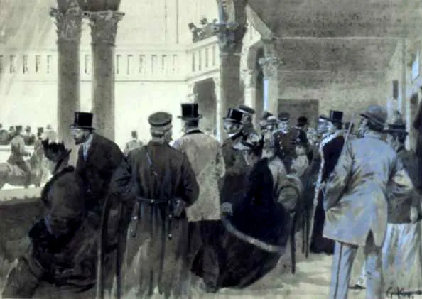 Georg Koch, W ujeżdżalni, 1892