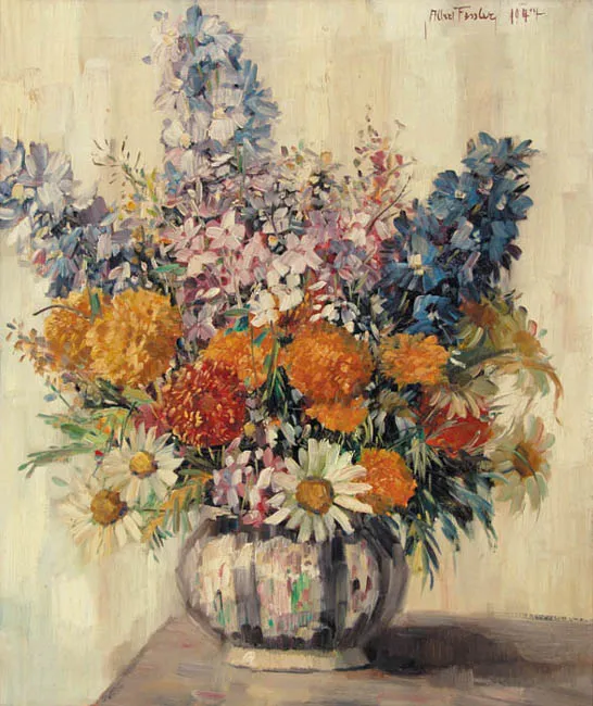 Albert Fessler, RÓŻNOBARWNE KWIATY, 1947