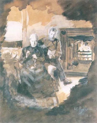 Władysław Podkowiński, Przy kominku