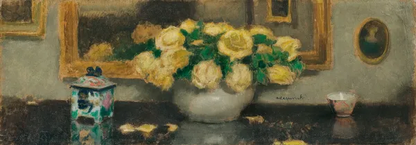 Alfons Karpiński, MARTWA NATURA Z BUKIETEM ŻÓŁTYCH RÓŻ