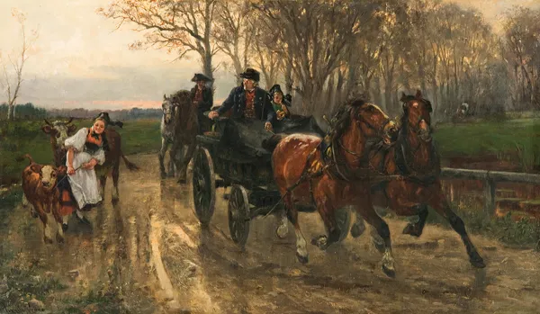 Adolf van der Venne, W DRODZE NA JARMARK, ok. 1880
