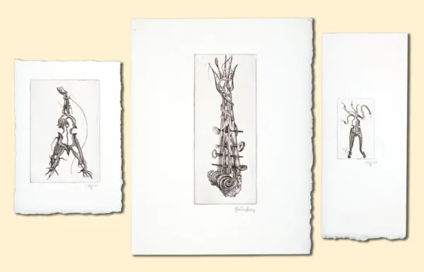 Roland  Grünberg, Trzy grafiki z motywami muzycznymi, 1961