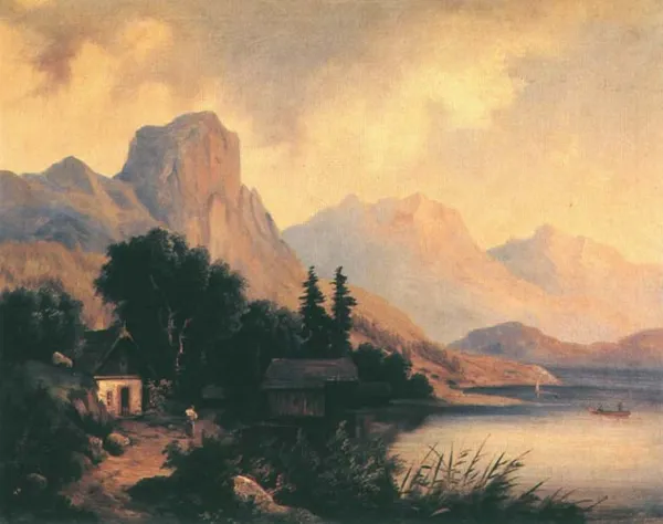 Autor nierozpoznany, Jezioro w Alpach