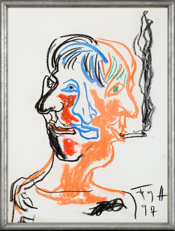 Andrzej Fogtt, AUTOPORTRET Z PAPIEROSEM, 1997