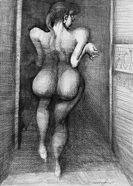 Jan Lebenstein, Akt wchodzący po schodach, 1968