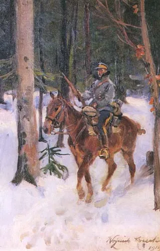 Wojciech Kossak, Legionista na patrolu