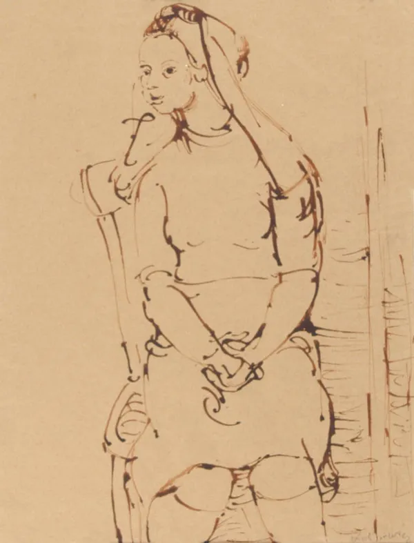 Tadeusz Kulisiewicz, Siedząca dziewczyna, lata 40