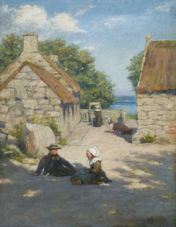 Mieczysław Reyzner, PODWÓRKO W BRETANII, 1891