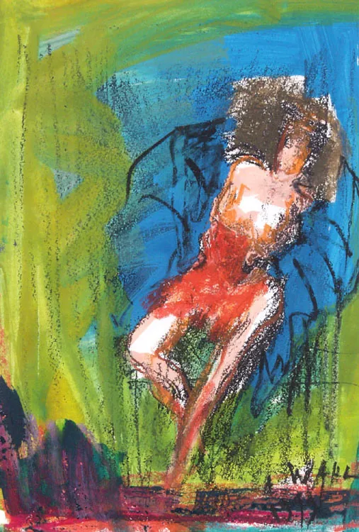 Alicja Wahl, Kobieta w niebieskim fotelu, 1999