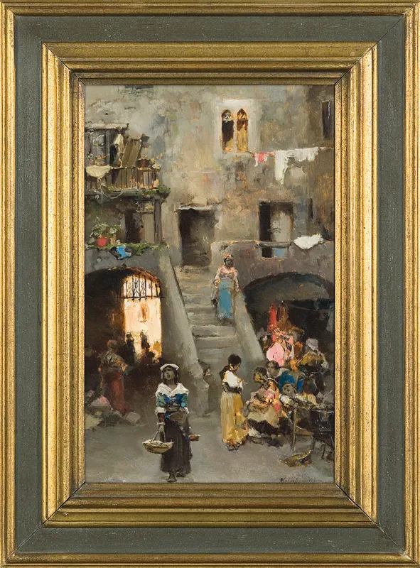 Wilhelm Kotarbiński, Uliczka w Rzymie, ok. 1880