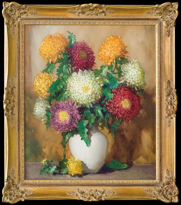 Helmuth Andreas Volkwein, BUKIET RÓŻNOBARWNYCH CHRYZANTEM