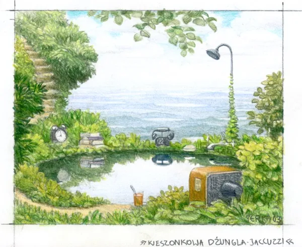 Jacek Yerka, Kieszonkowa dżungla – Jaccuzzi, 2003