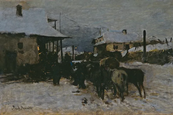 Józef Brandt, Postój w miasteczku