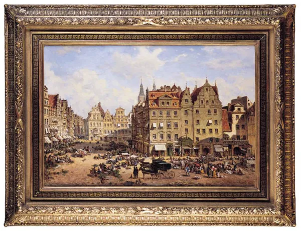 ADELBERT WOELFL (WÖLFL), NA RYNKU WE WROCŁAWIU, 1877