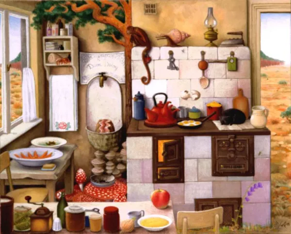 Jacek Yerka, KUCHNIA BABCI, 2003